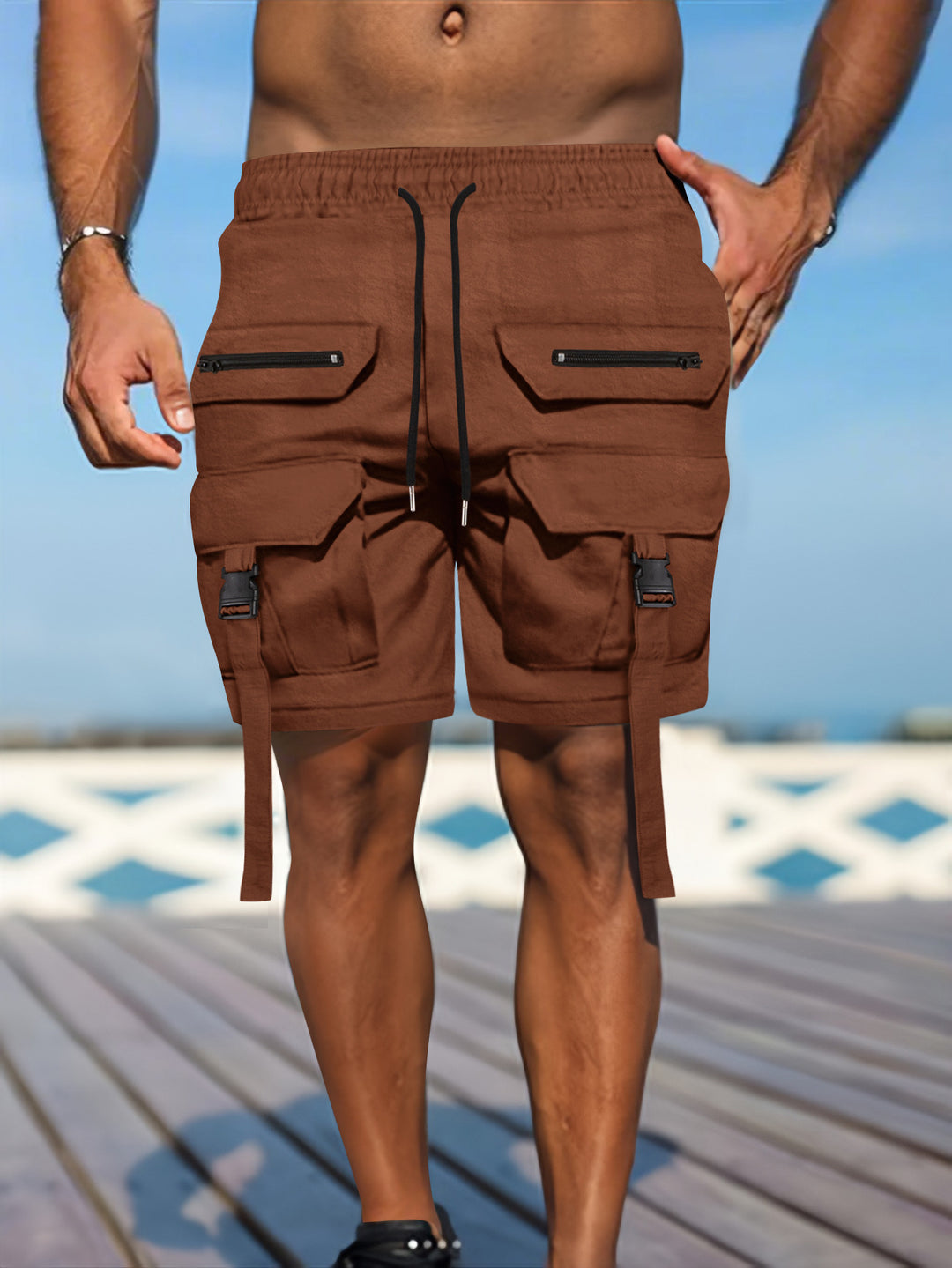 Herren Cargo Stil Utility Shorts Aliams