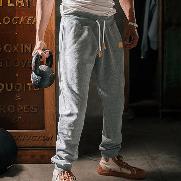 Herren angesagte Freizeit-Jogginghose mit elastischem Bund und praktischen Taschen Aliams