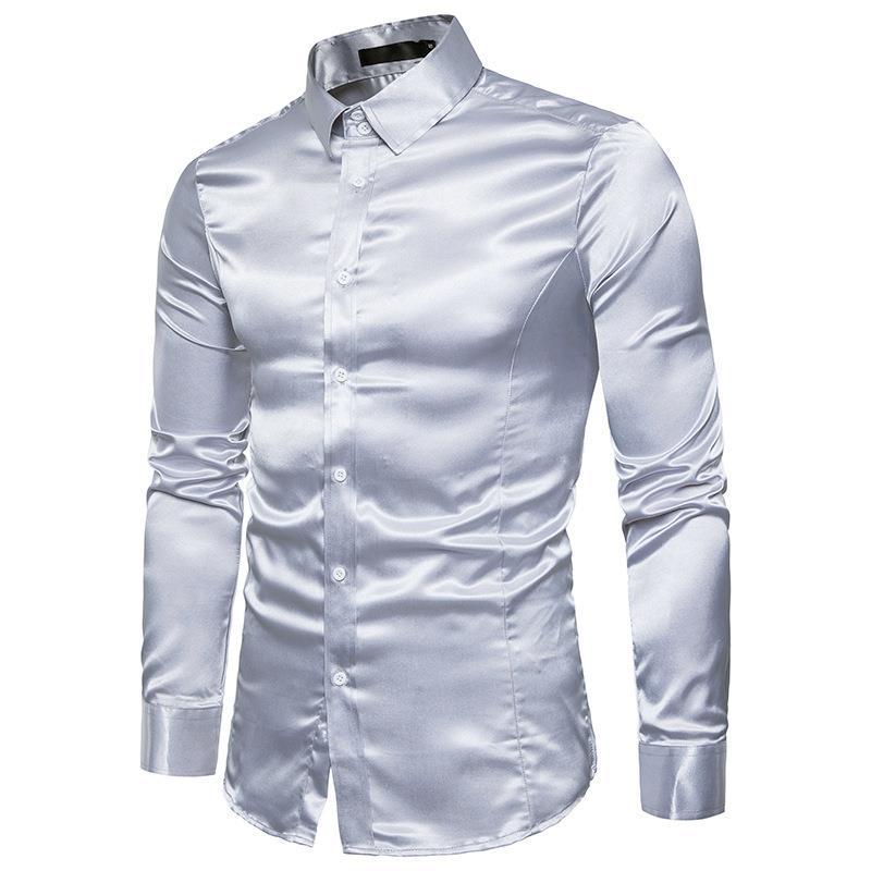 Herren elegantes Businesshemd aus hochwertigem Satin mit perfekter Passform Aliams