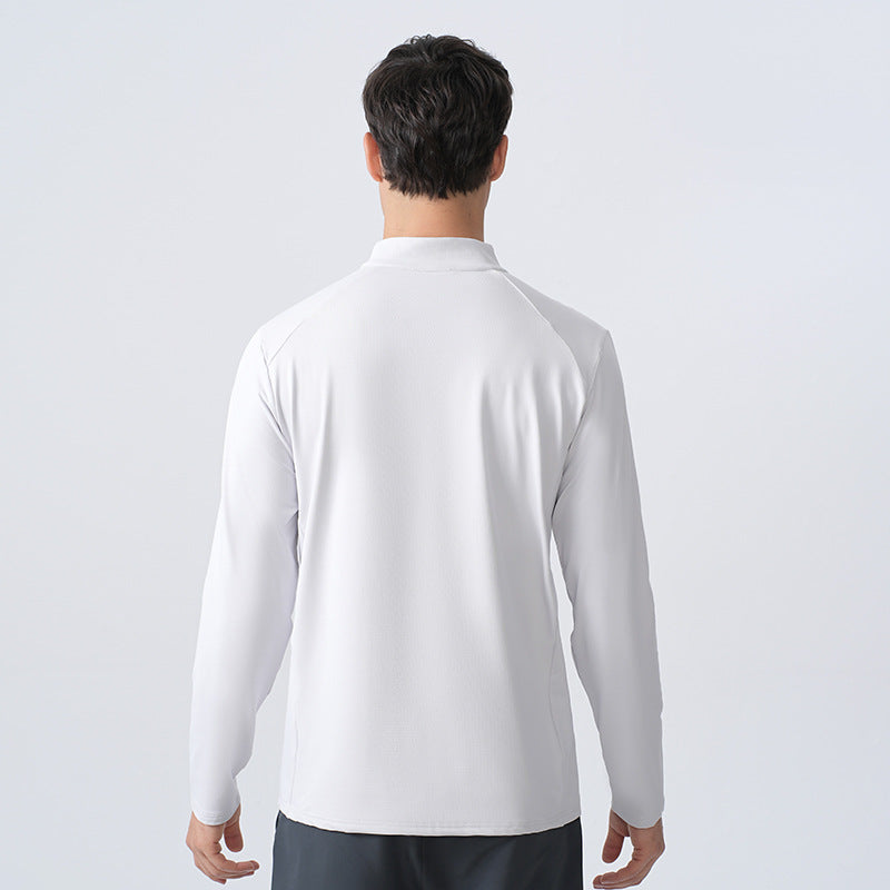 Herren Funktionsoberteil mit halbem Reißverschluss und atmungsaktivem Gewebe Aliams