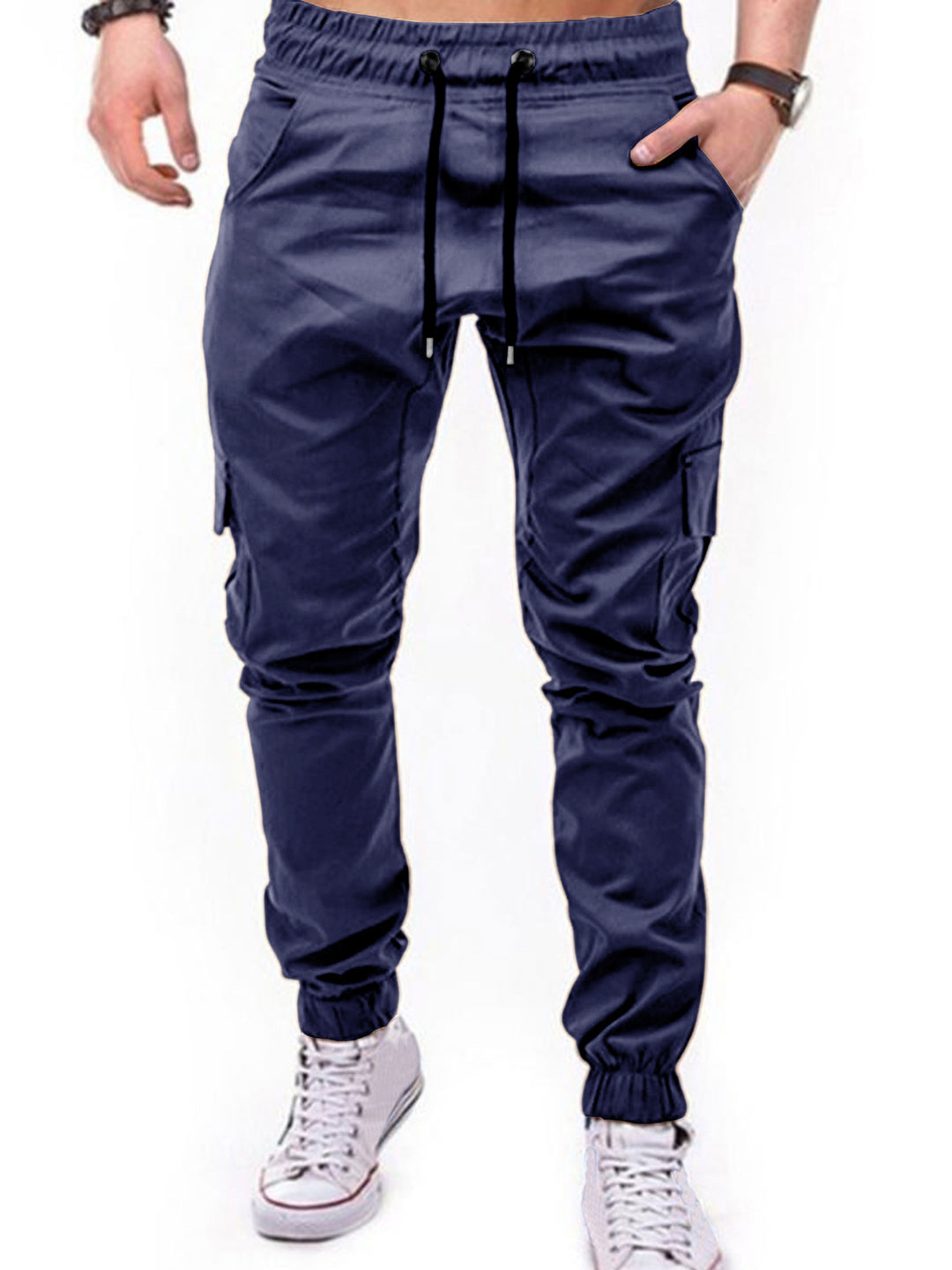 Herren Cargo-Hose mit elastischem Bund und praktischen Multifunktions-Pockets Aliams