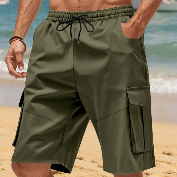 Herren Cargo-Shorts mit elastischem Bund und praktischen Seitentaschen Aliams
