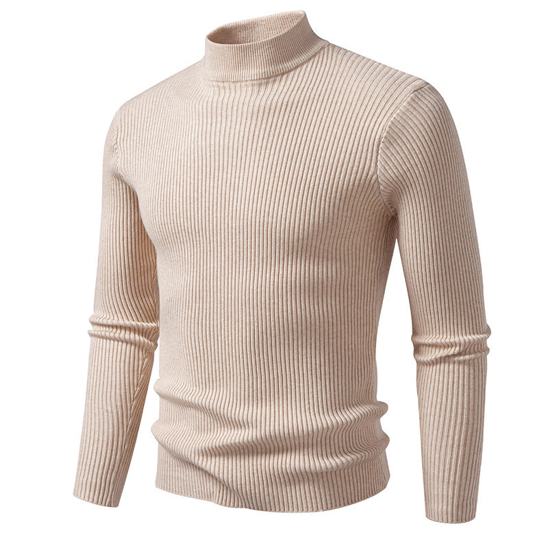 Herren eleganter Rollkragenpullover aus feinem Rippstrick Aliams
