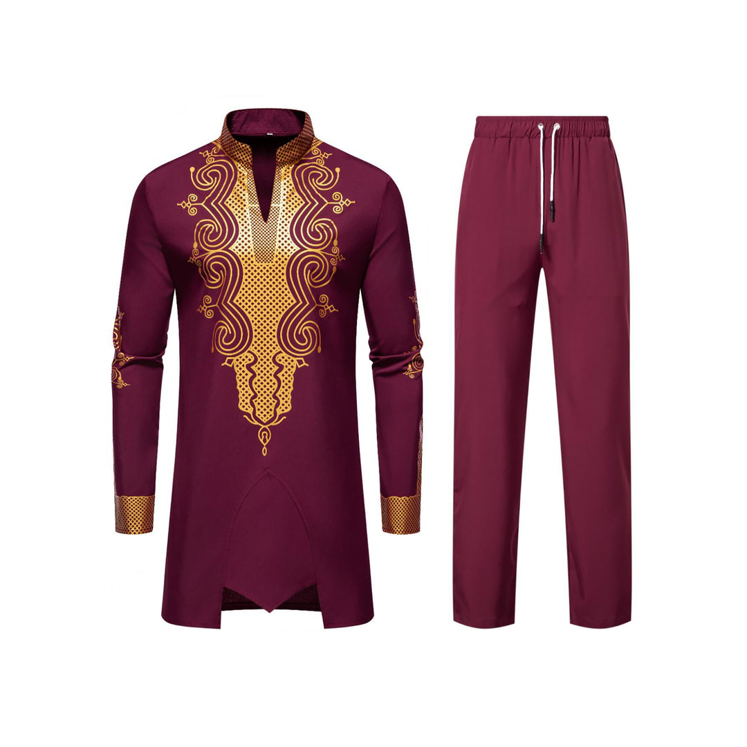 Herren traditionelles Outfit mit aufwendigem Muster Aliams