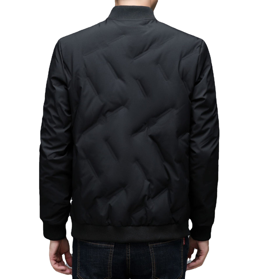 Herren Stepp-Bomberjacke mit hohem Kragen und reflektierenden Details Aliams