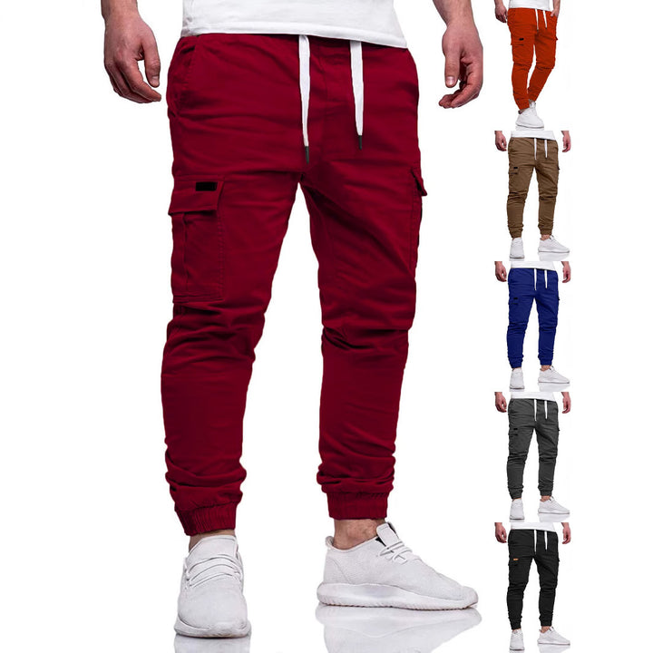 Herren Cargo-Jogginghose mit elastischem Bund und mehreren Taschen Aliams