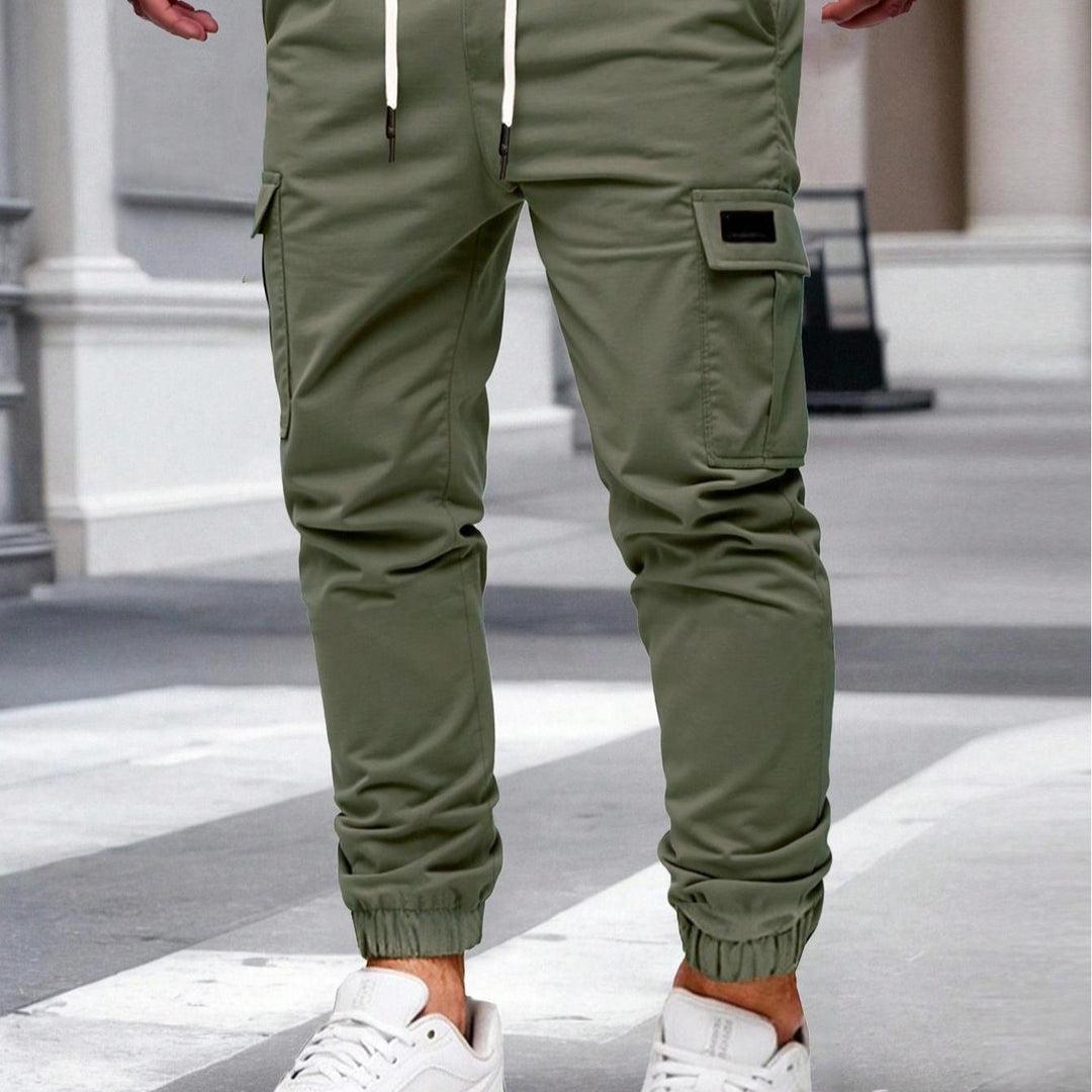 Herren Cargo-Hose mit elastischem Bund und multifunktionalen Taschen Aliams