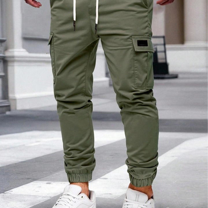 Herren Cargo-Hose mit elastischem Bund und multifunktionalen Taschen Aliams