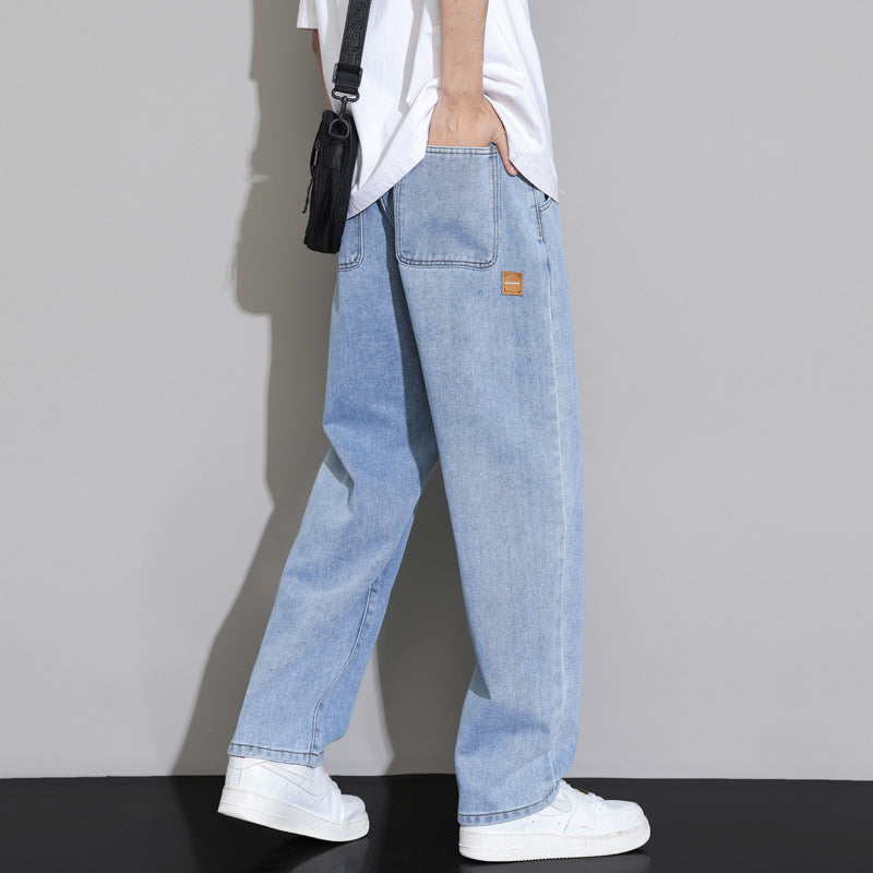 Herren lässige weite Jeanshose Aliams