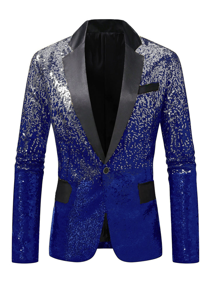 Herren eleganter Pailletten-Anzugblazer mit luxuriösen Akzenten Aliams
