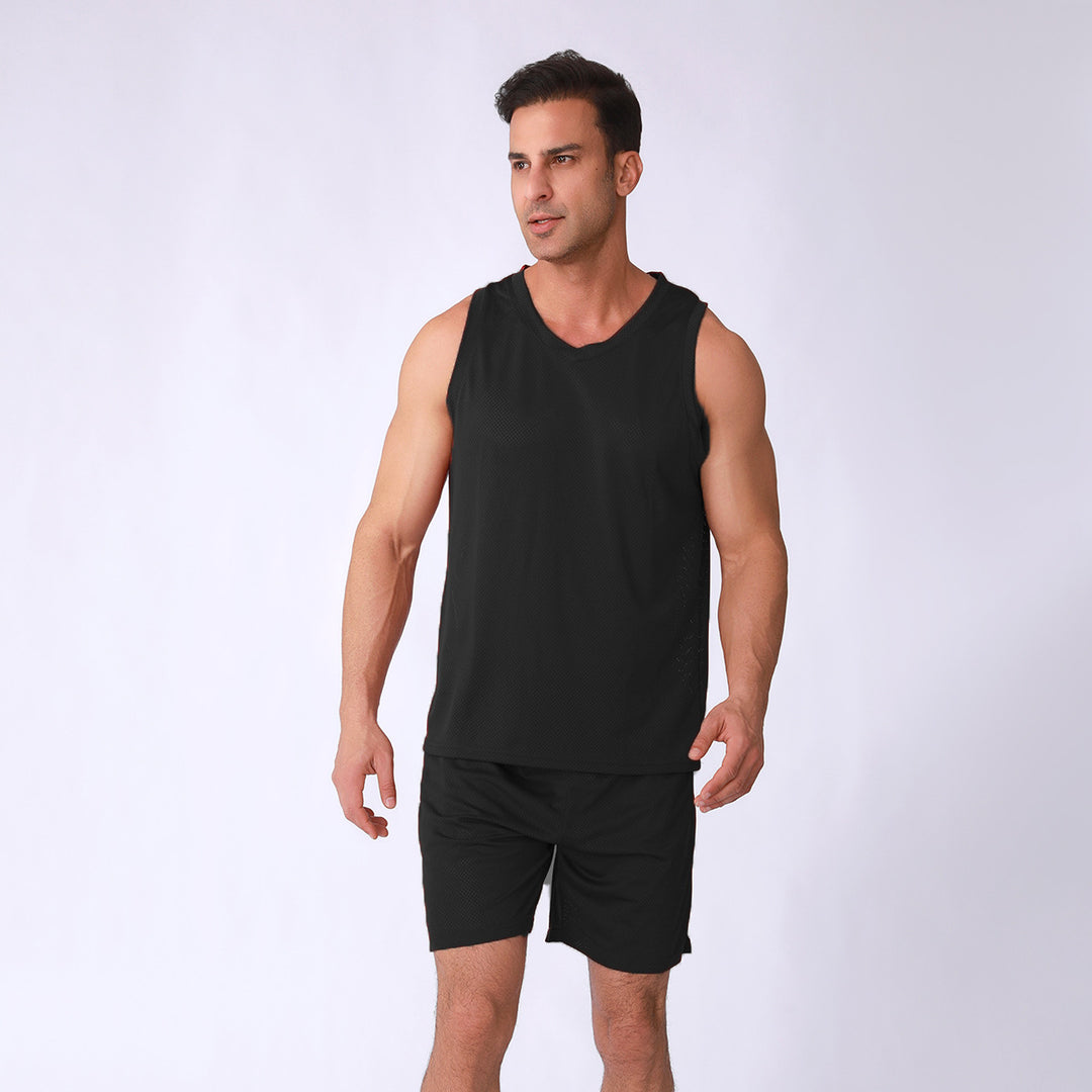 Herren Atmungsaktives Sport-Tanktop mit leichten Shorts Aliams