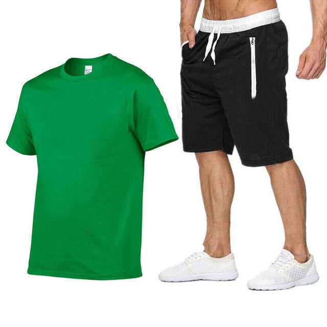 Herren sportliches T-Shirt und bequeme Shorts im lässigen Stil Aliams