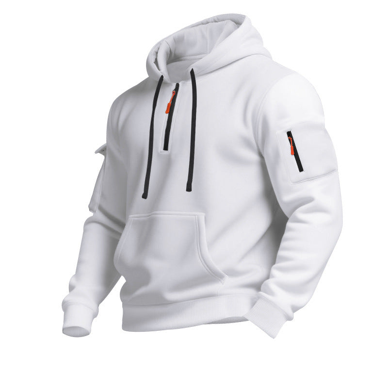 Herren Kapuzensweater mit Reißverschluss und praktischen Seitentaschen Aliams