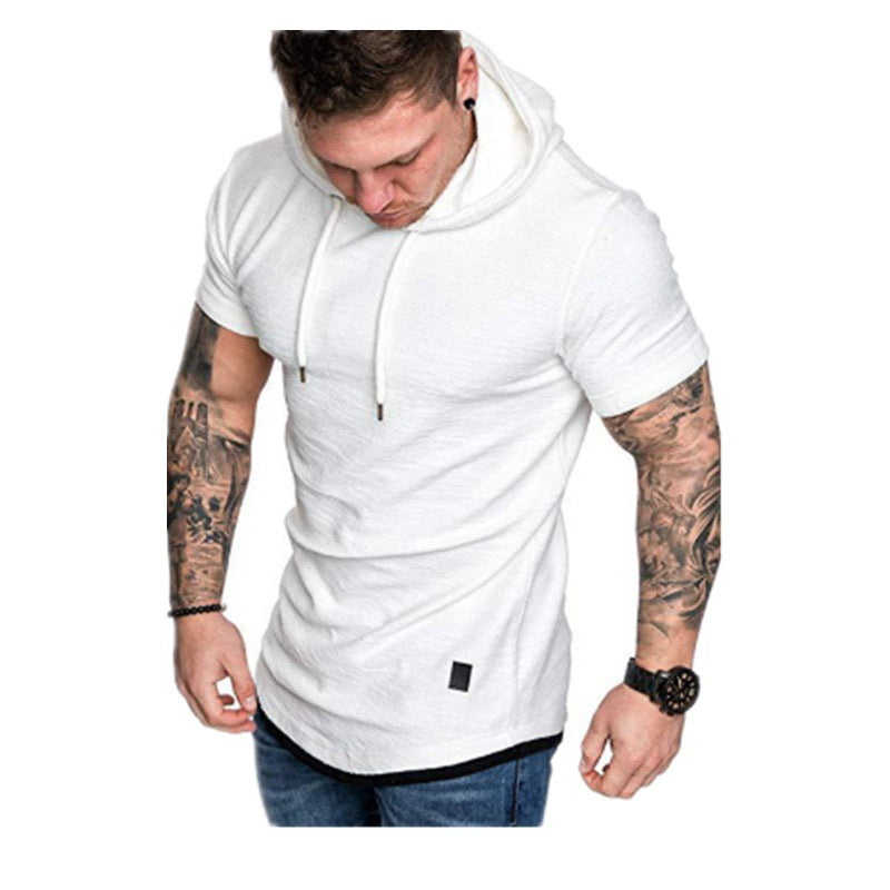 Herren Kurzarm Hoodie mit strukturiertem Design Aliams