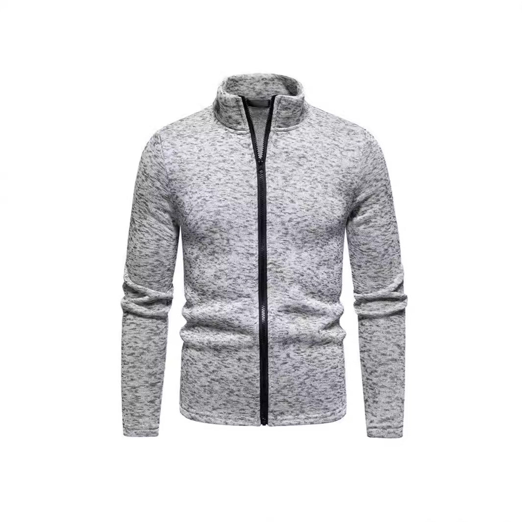 Herren Fleecejacke mit hochschließendem Kragen und durchgehendem Reißverschluss Aliams