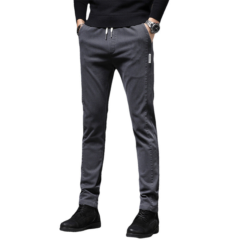 Herren bequeme Chino-Hosen mit elastischem Bund Aliams