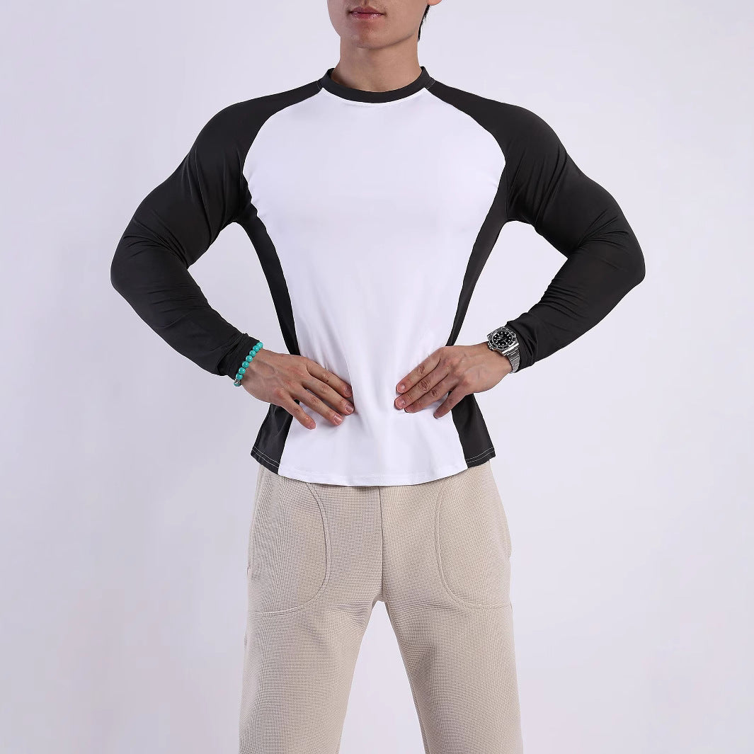 Herren Sport-Langarmshirt mit atmungsaktiven Einsätzen und ergonomischem Schnitt Aliams