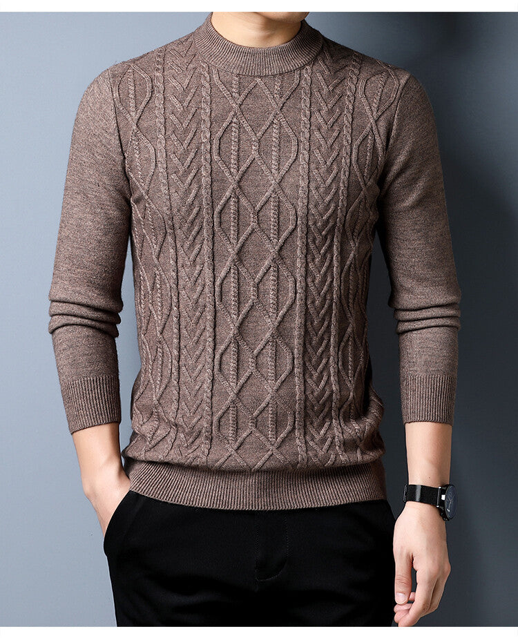 Herren Strickpullover mit strukturiertem Zopfmuster Aliams