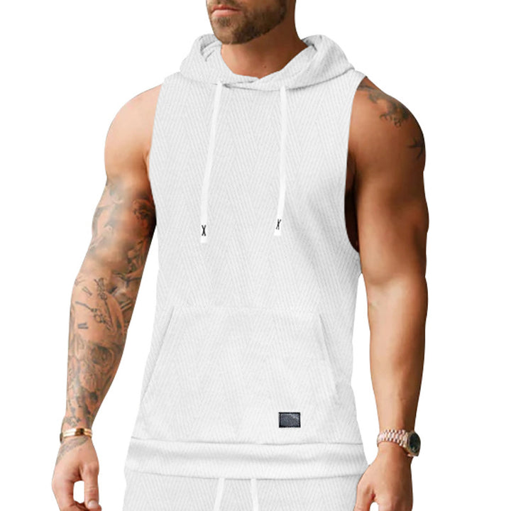 Unisex ärmelloses Kapuzenshirt mit Struktur Aliams