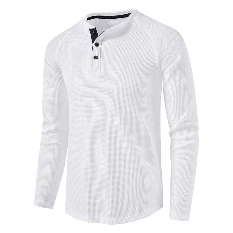 Herren elegantes Longsleeve mit Knopfleiste Aliams