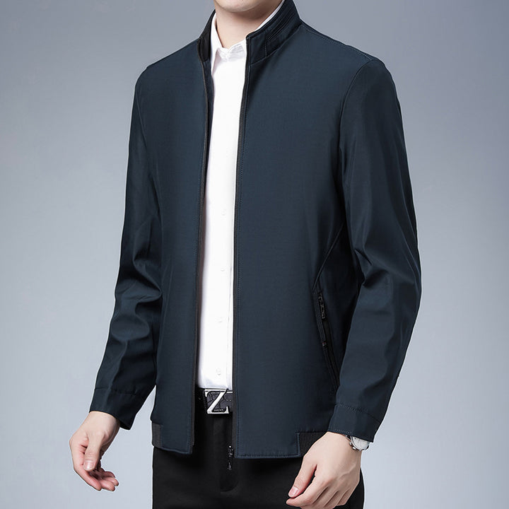 Herren sportliche High-Tech Jacke mit Stehkragen und seitlichen Reißverschlusstaschen Aliams