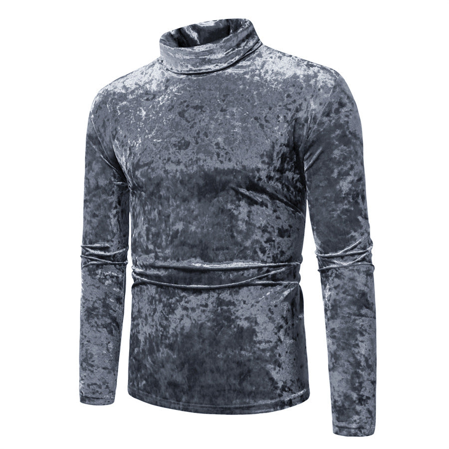 Herren Samt-Rollkragenpullover mit elegantem Design Aliams