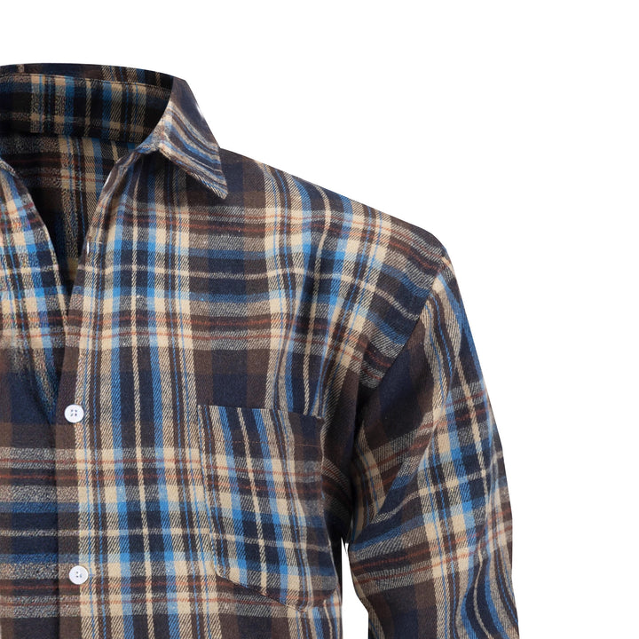 Herren kariertes Flanellhemd Aliams