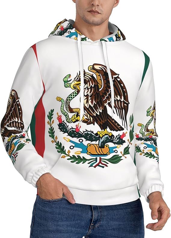 Herren Kapuzenpullover mit kreativer Wolfsgrafik Aliams