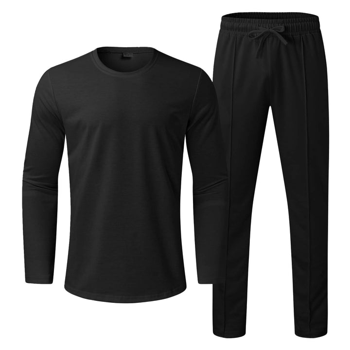 Herren Funktionales Langarmshirt und bequeme Jogginghose Set Aliams