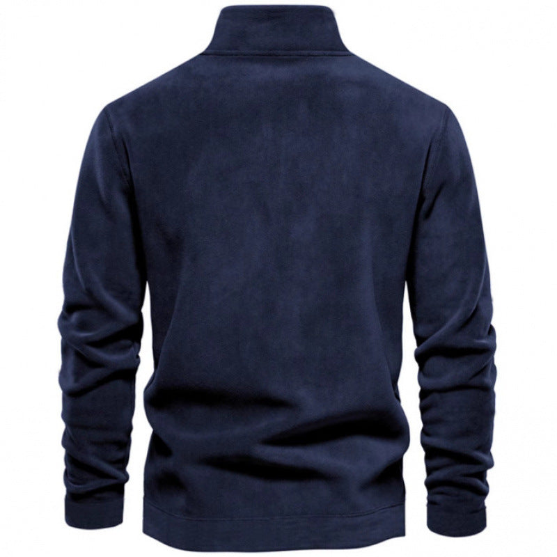 Herren Fleece-Pullover mit Stehkragen Aliams
