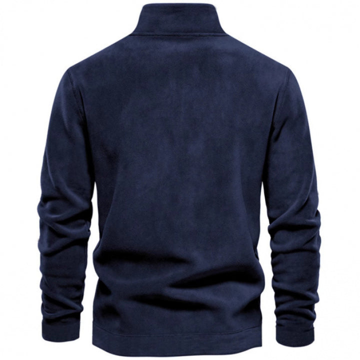 Herren Fleece-Pullover mit Stehkragen Aliams