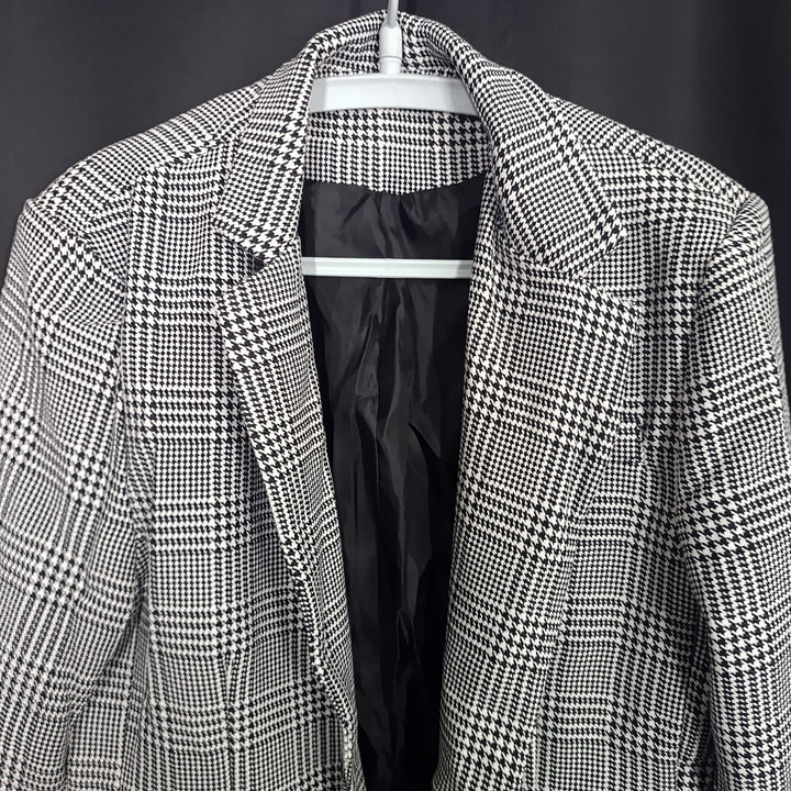Herren eleganter Baumwoll-Blazer mit Hahnentrittmuster Aliams