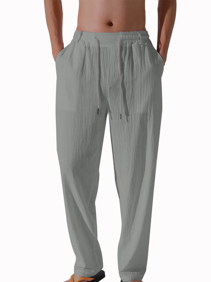 Herren Bequeme Strandhose mit elastischem Bund und lockerer Passform Aliams