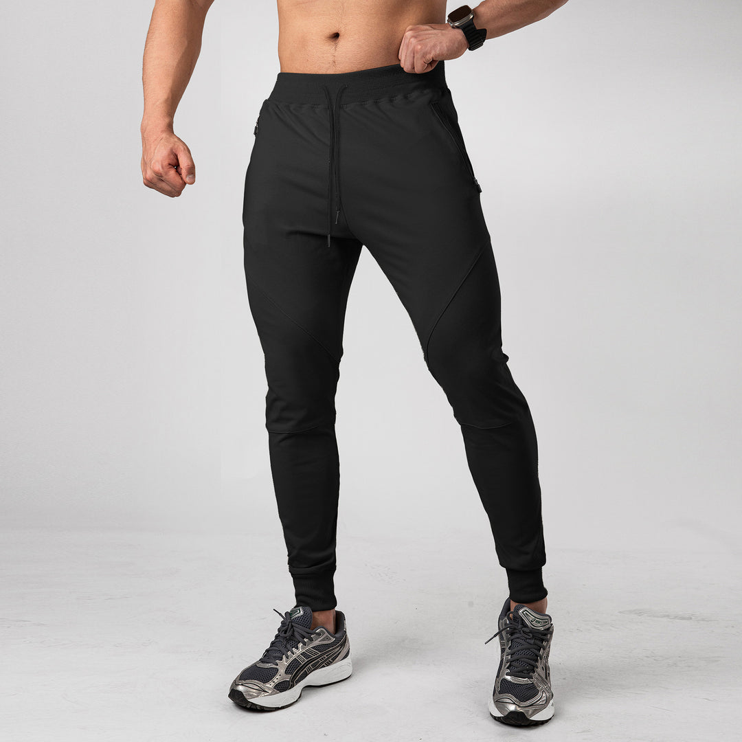 Herren Sportliche Jogginghose mit funktionalen Reißverschlusstaschen Aliams