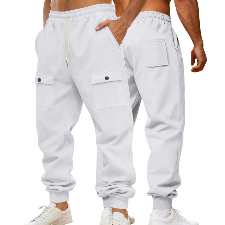 Herren Cargo-Jogginghose mit elastischem Bund und funktionalen Taschen Aliams