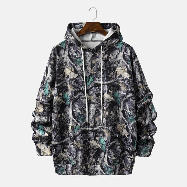 Herren Kapuzenpullover mit innovativem Camouflage-Druck Aliams