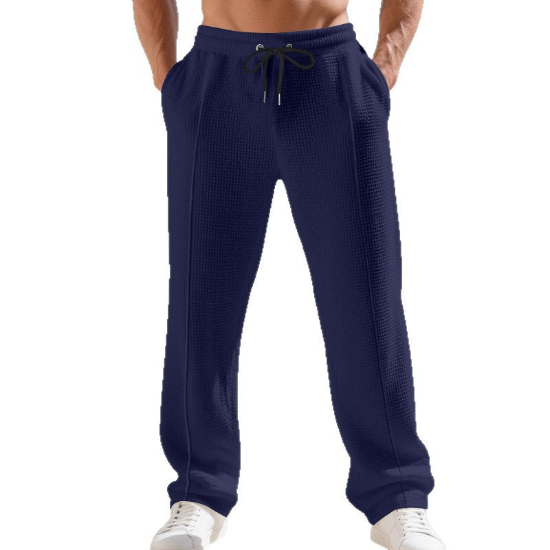 Herren Sportliche Freizeithose mit elastischem Bund und strukturiertem Gewebe Aliams