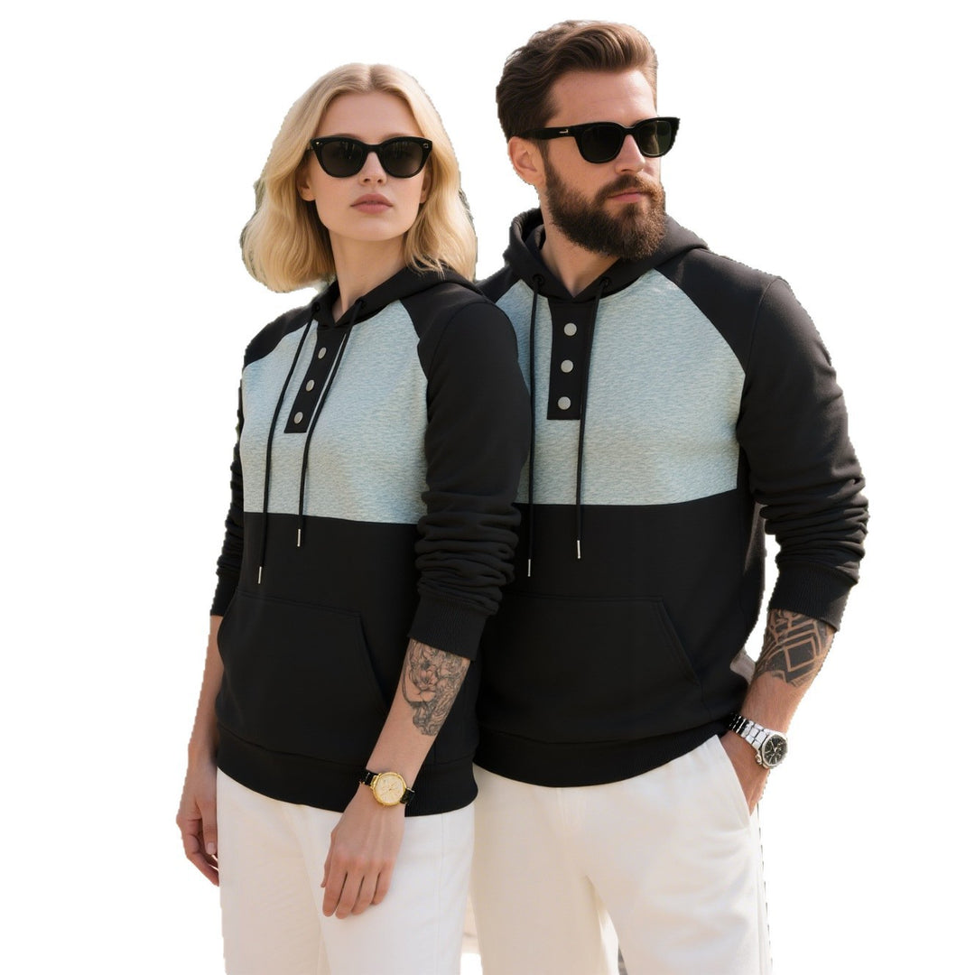 Herren Hoodie mit Knopfleiste und sportlichem Design Aliams