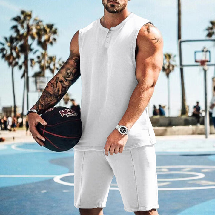 Herren Sportliches Tanktop und kurze Freizeitshorts Aliams