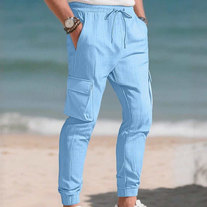 Herren Cargo-Jogginghose mit elastischem Bund und praktischen Taschen Aliams