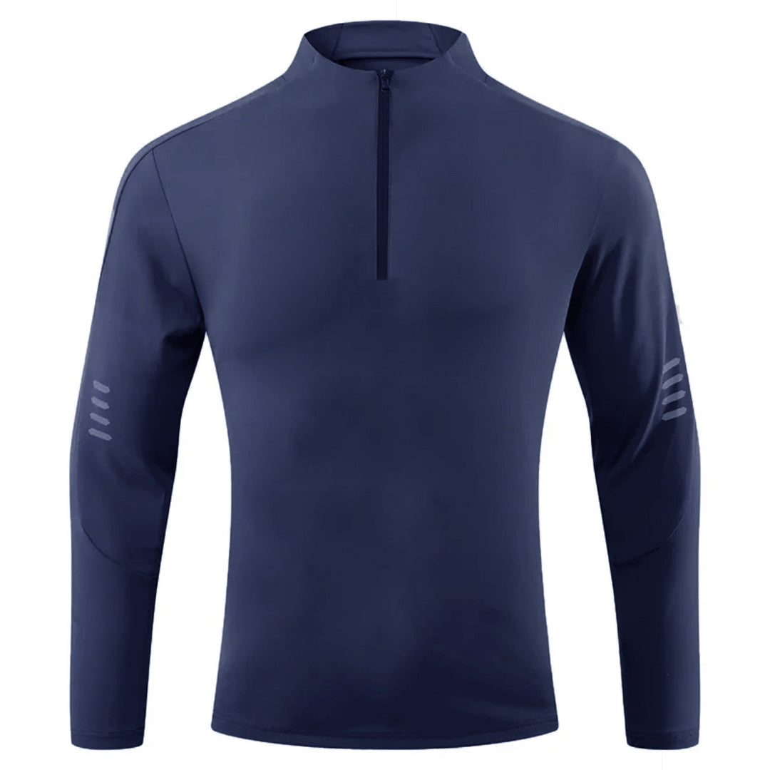 Herren Funktions-Langarmshirt mit hohem Kragen und innovativem Reißverschluss Aliams