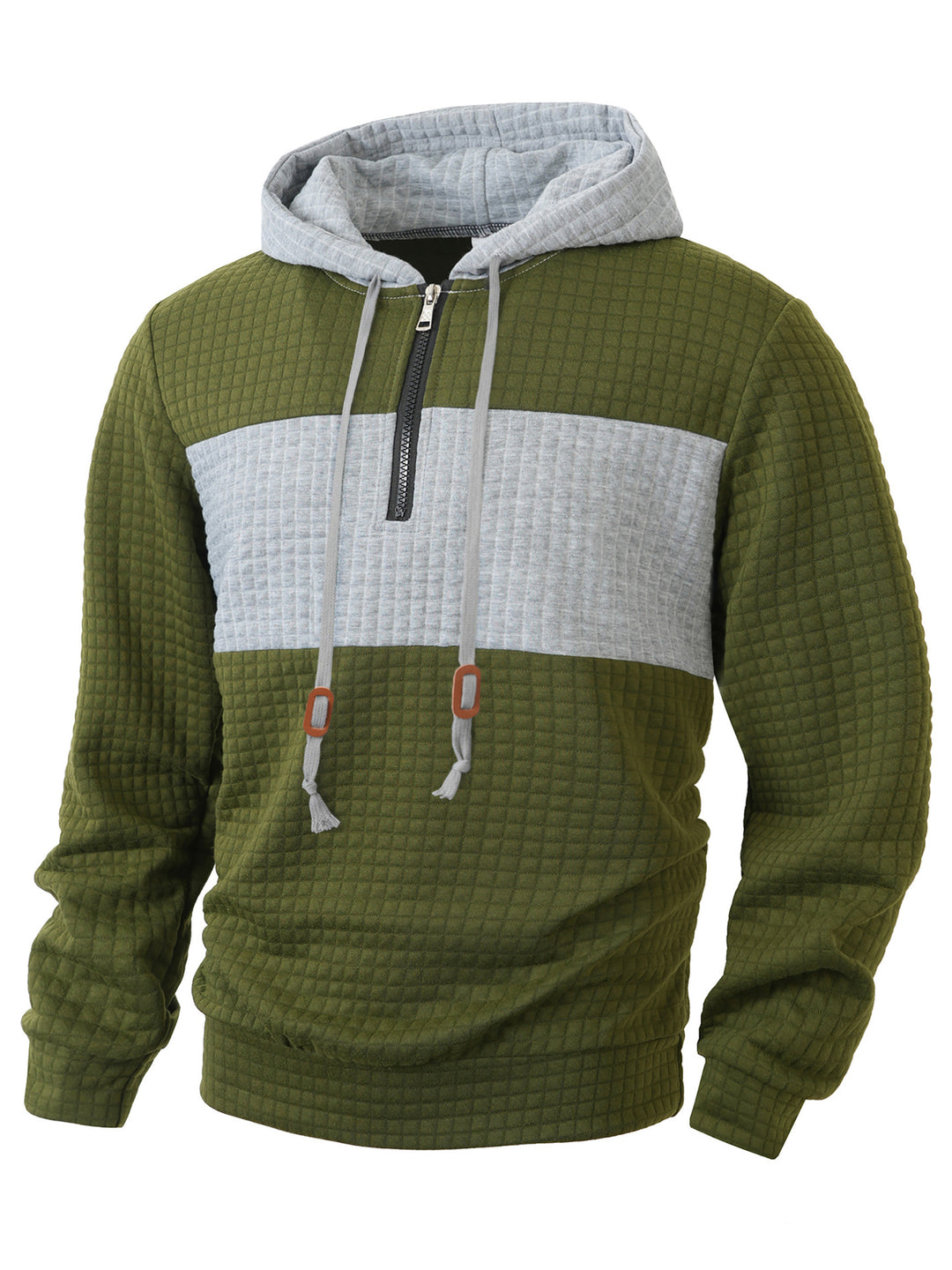 Herren Hoodie mit 1/4-Reißverschluss und strukturiertem Design Aliams