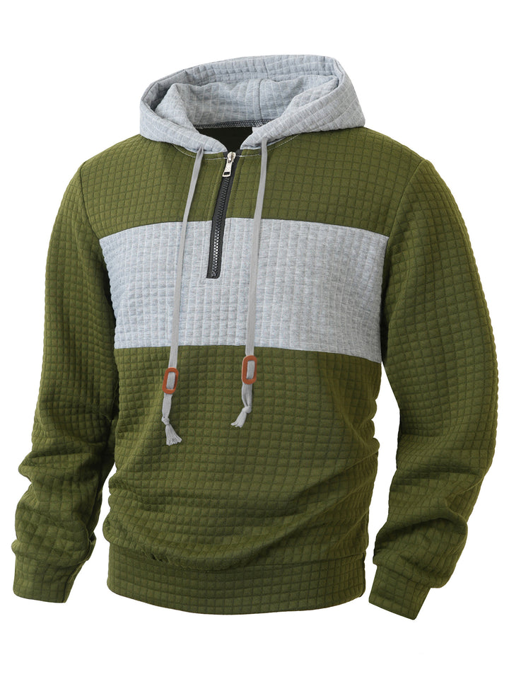 Herren Hoodie mit 1/4-Reißverschluss und strukturiertem Design Aliams