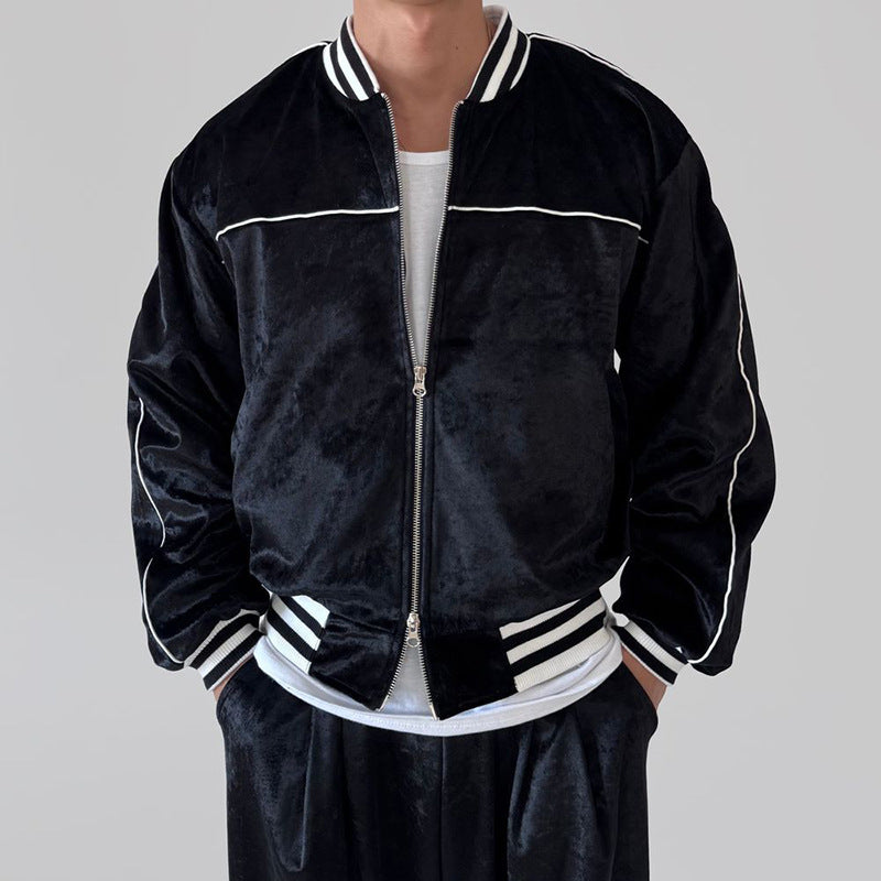 Herren sportliche und stylische Trainingsjacke mit weitem Schnitt Aliams