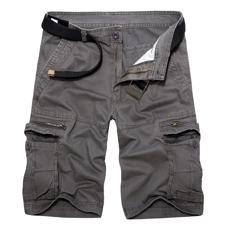 Herren Cargo-Shorts mit multifunktionalen Taschen und verstellbarem Gürtel Aliams