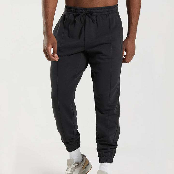 Herren sportliche Jogginghose mit elastischem Bund und seitlichen Taschen Aliams
