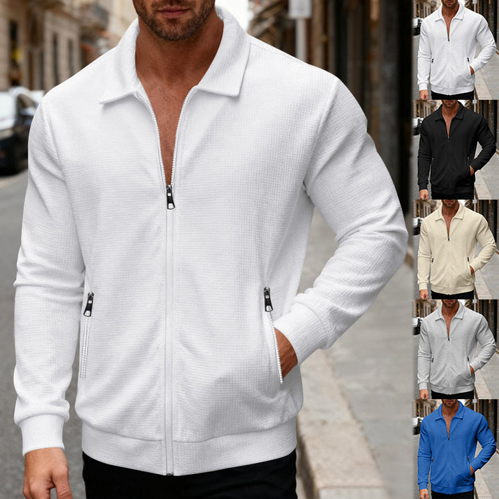 Herren Sportjacke mit innovativem Stehkragen und praktischen Reißverschlusstaschen Aliams