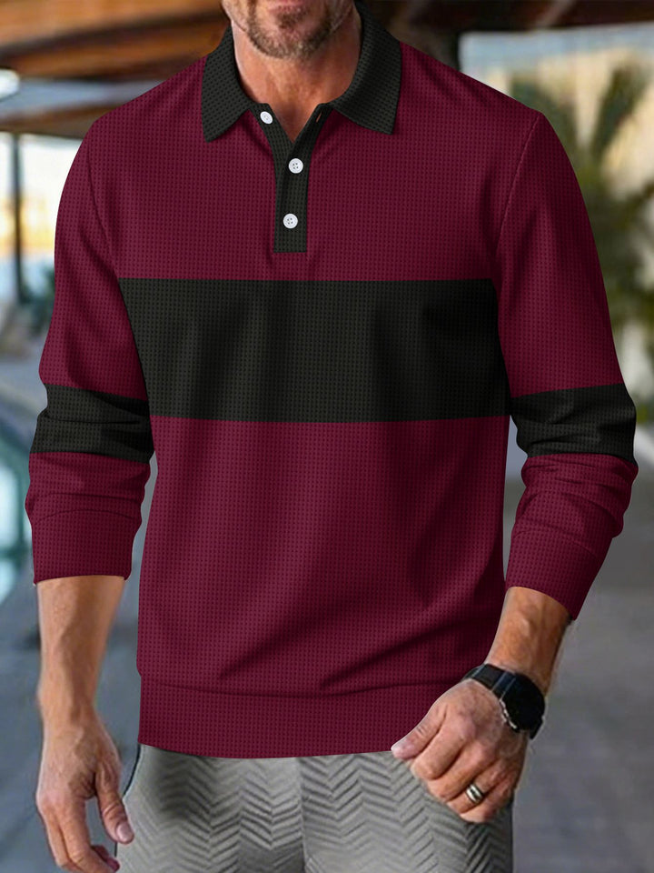 Herren sportliches Poloshirt mit innovativem Anlasskragen Aliams