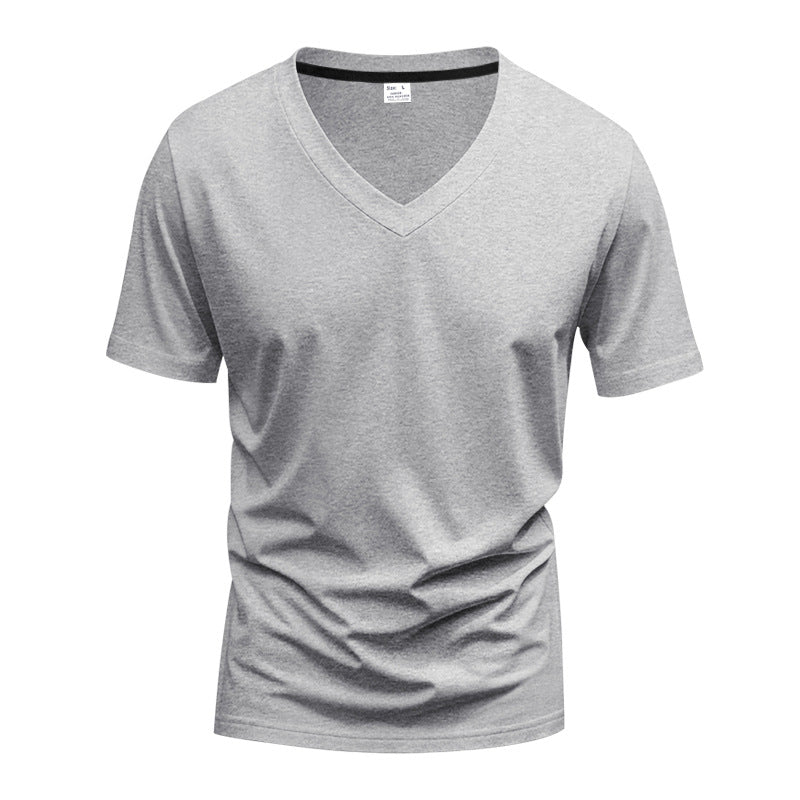 Herren V-Ausschnitt T-Shirt aus atmungsaktiver und schnelltrocknender Baumwolle Aliams