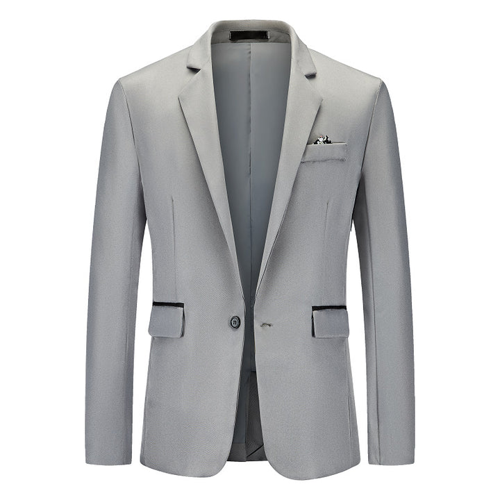 Herren Eleganter Anzugblazer mit feiner Struktur und modernem Schnitt Aliams